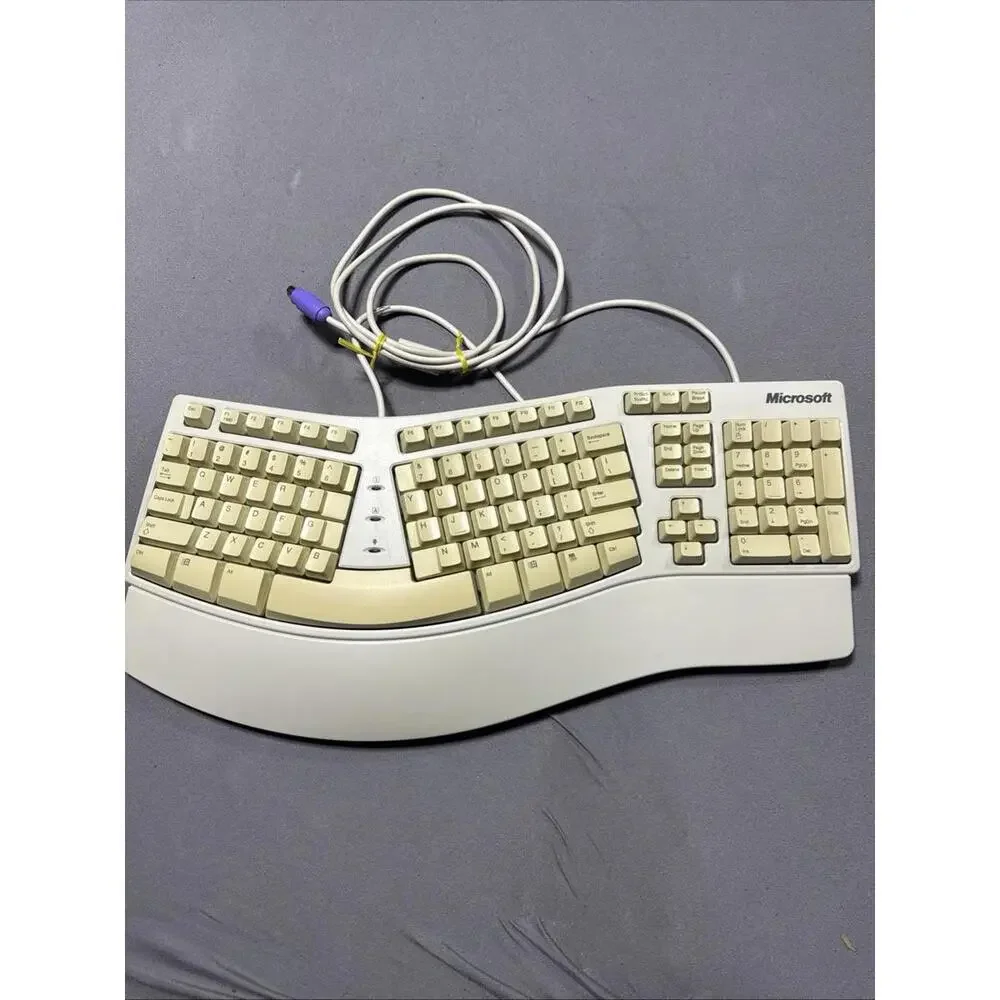 Microsoft Natural Keyboard Elite Ergonomic X03-51764 Wired PS/2 Keyboard White